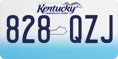KY license plate 828QZJ