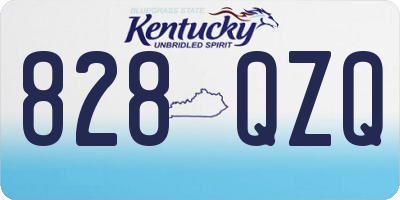 KY license plate 828QZQ