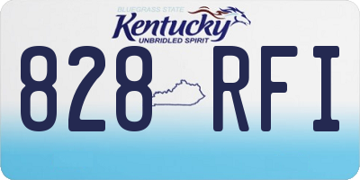 KY license plate 828RFI