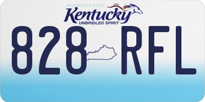 KY license plate 828RFL
