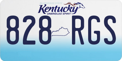 KY license plate 828RGS