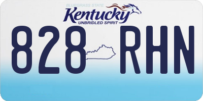 KY license plate 828RHN