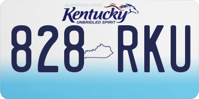 KY license plate 828RKU