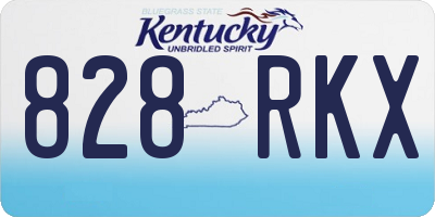 KY license plate 828RKX