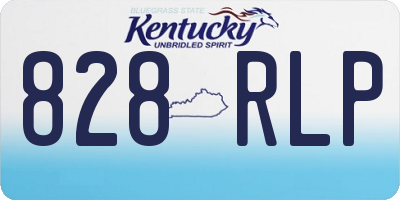 KY license plate 828RLP
