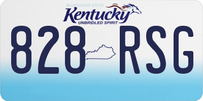 KY license plate 828RSG