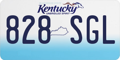 KY license plate 828SGL