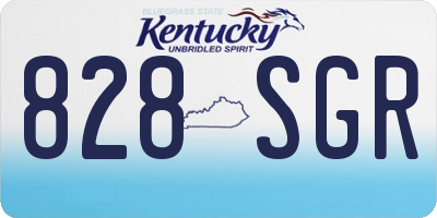 KY license plate 828SGR