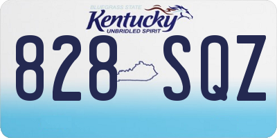 KY license plate 828SQZ