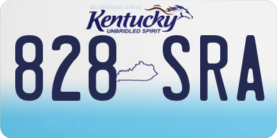 KY license plate 828SRA