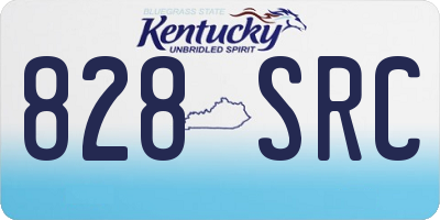 KY license plate 828SRC