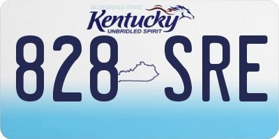 KY license plate 828SRE