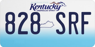 KY license plate 828SRF
