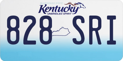 KY license plate 828SRI