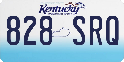 KY license plate 828SRQ