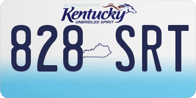 KY license plate 828SRT