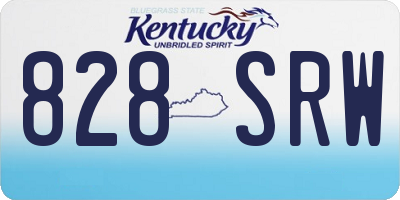 KY license plate 828SRW