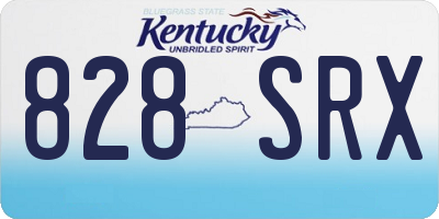 KY license plate 828SRX