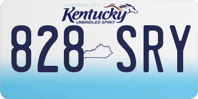 KY license plate 828SRY