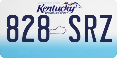 KY license plate 828SRZ