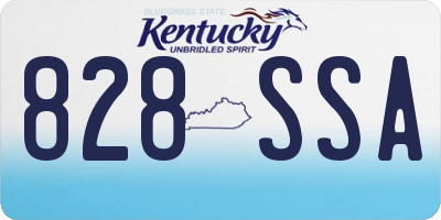 KY license plate 828SSA