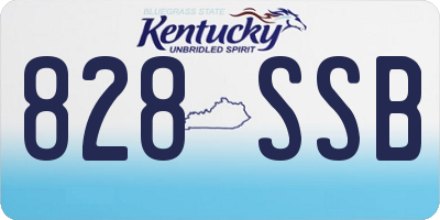 KY license plate 828SSB