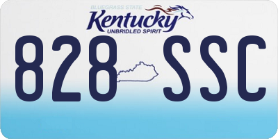 KY license plate 828SSC