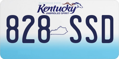 KY license plate 828SSD
