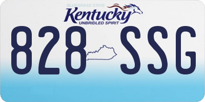 KY license plate 828SSG