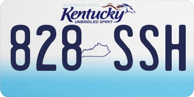KY license plate 828SSH