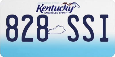 KY license plate 828SSI