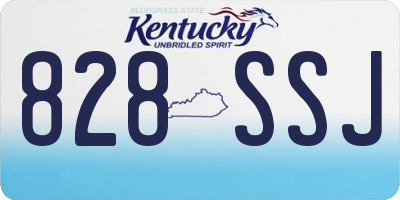 KY license plate 828SSJ
