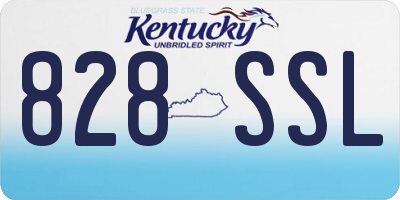 KY license plate 828SSL