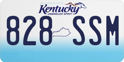 KY license plate 828SSM