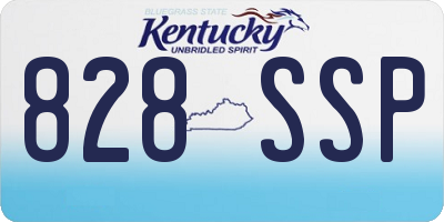 KY license plate 828SSP