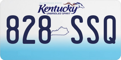 KY license plate 828SSQ