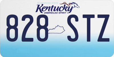 KY license plate 828STZ