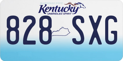 KY license plate 828SXG