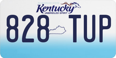 KY license plate 828TUP