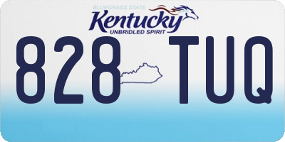 KY license plate 828TUQ
