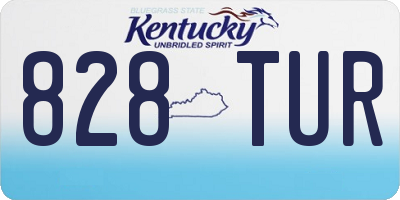 KY license plate 828TUR