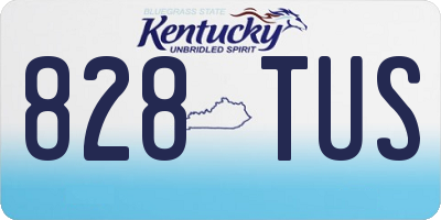 KY license plate 828TUS