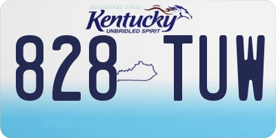 KY license plate 828TUW