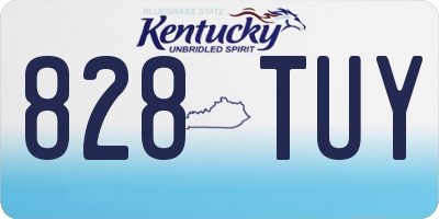 KY license plate 828TUY