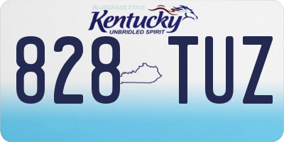 KY license plate 828TUZ