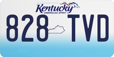 KY license plate 828TVD