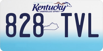 KY license plate 828TVL