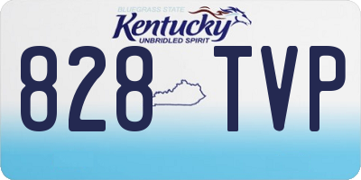 KY license plate 828TVP