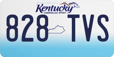 KY license plate 828TVS