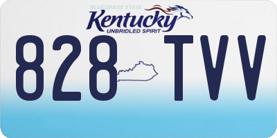 KY license plate 828TVV